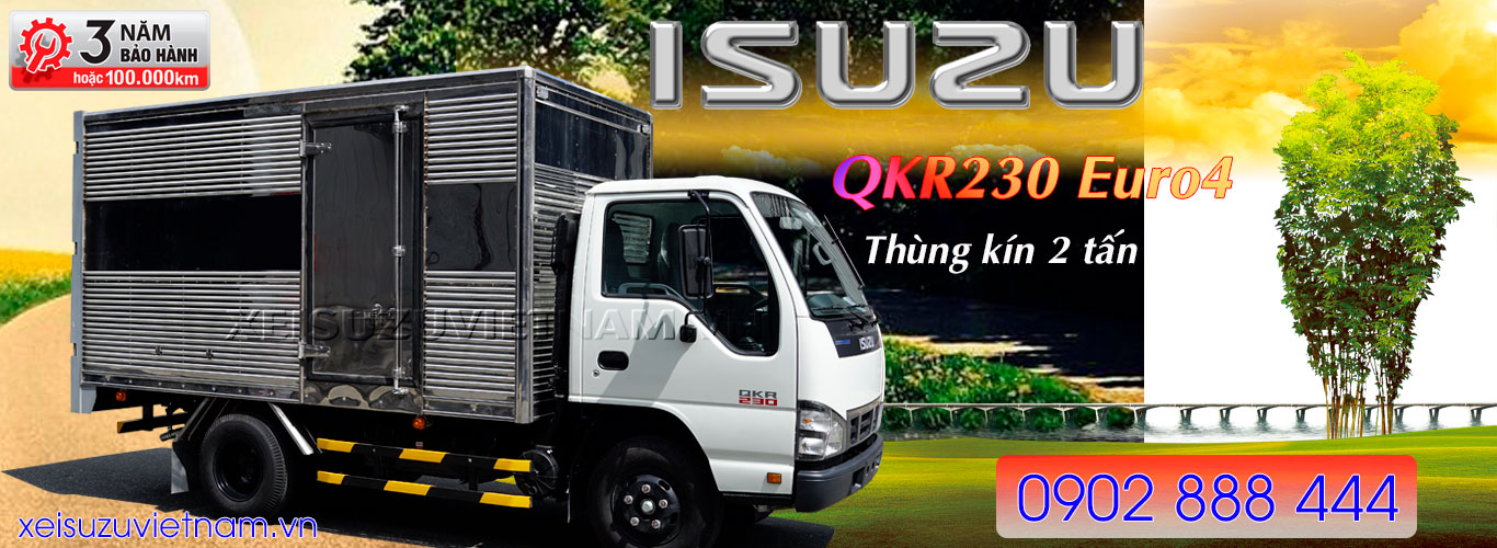 Xe tải Isuzu 2 tấn thùng kín - QKR77FE4