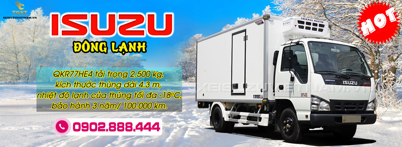 Xe đông lạnh Isuzu 2T5 - QKR77HE4