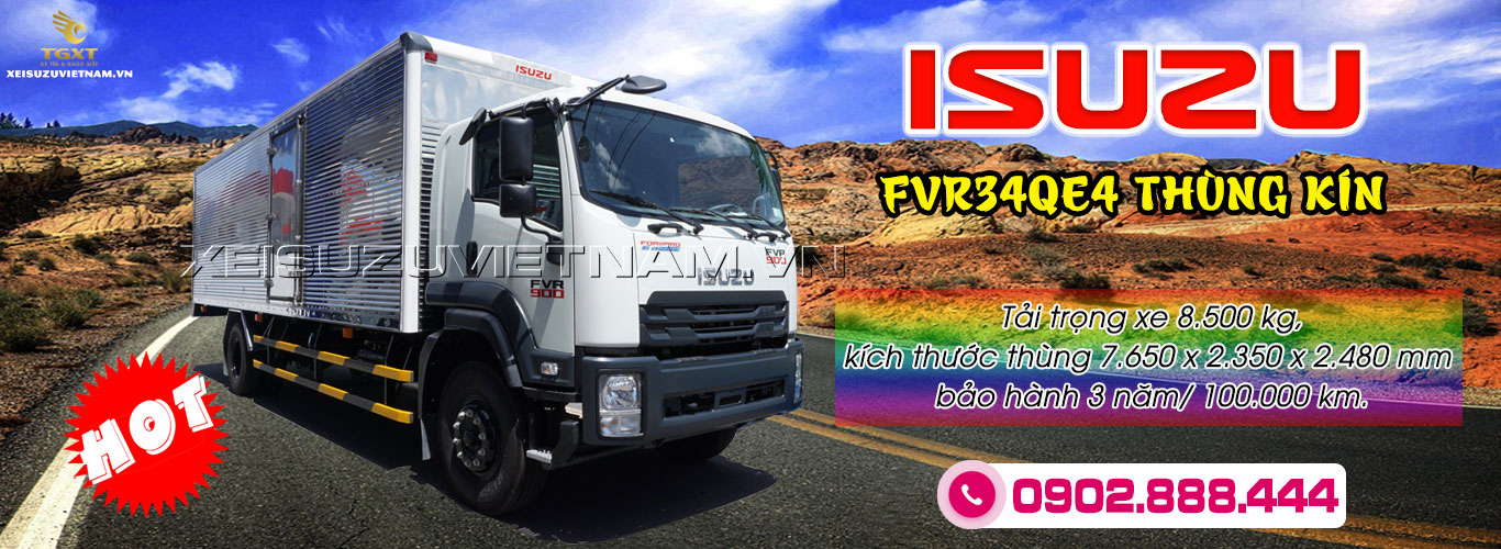 Xe tải Isuzu 8T5 thùng kín - FVR34QE4